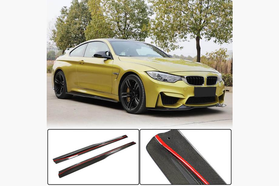 BMW 4 Series F32/F33/F36 2012-2020 Extensions de bas de caisse V3 (pour F82/F83, Carbone) Photo 1