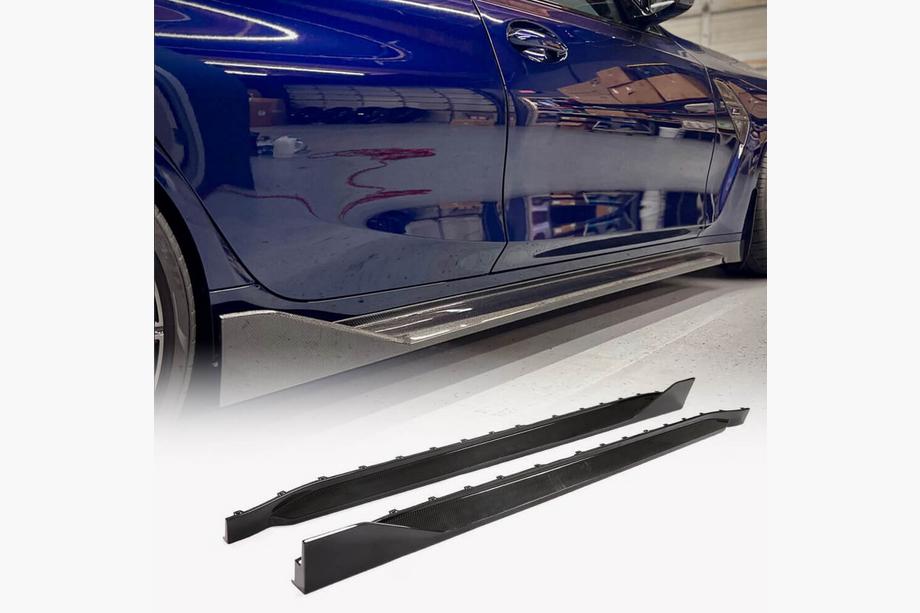 BMW 3 Series G20/G21 2018- Extensions de bas de caisse V2 (pour G80, Carbone) Photo 1