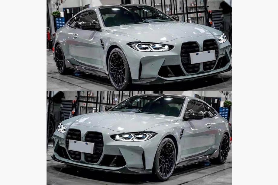 BMW 3 Series G20/G21 2018- Extensions de bas de caisse V2 (pour G80, Carbone) Photo 2