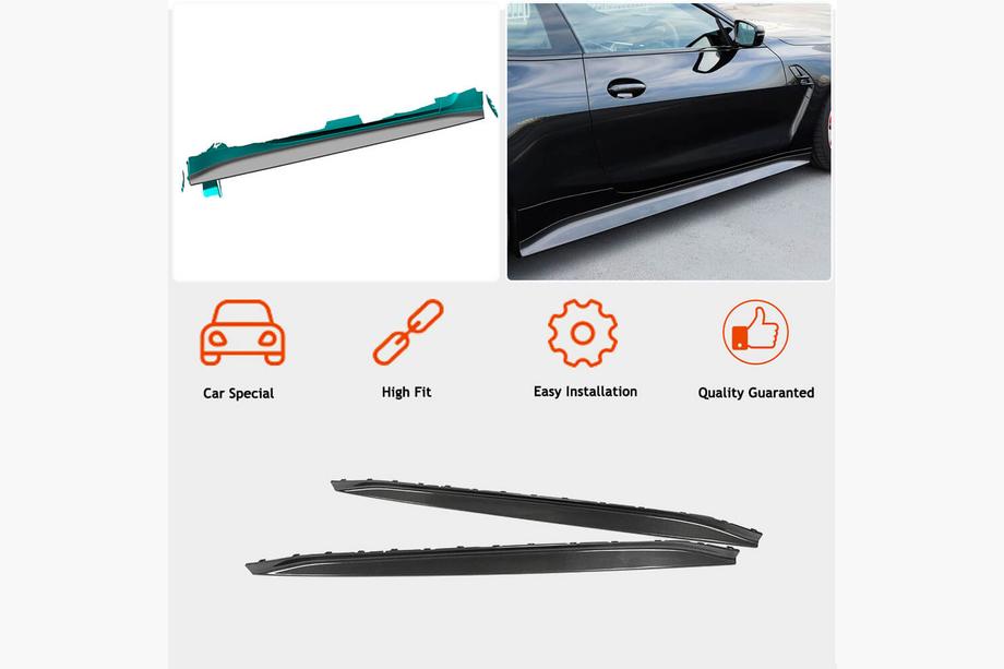 BMW 4 Series G22/23/26 2020- Extensions de bas de caisse V4 (pour G82/G83, Carbone) Photo 2