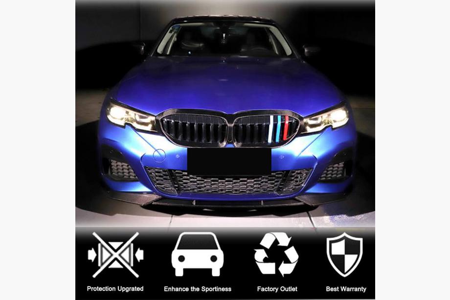 BMW 3 Series G20/G21 2018- Encadrement de calandre (2018-2022, Carbone) Photo 3