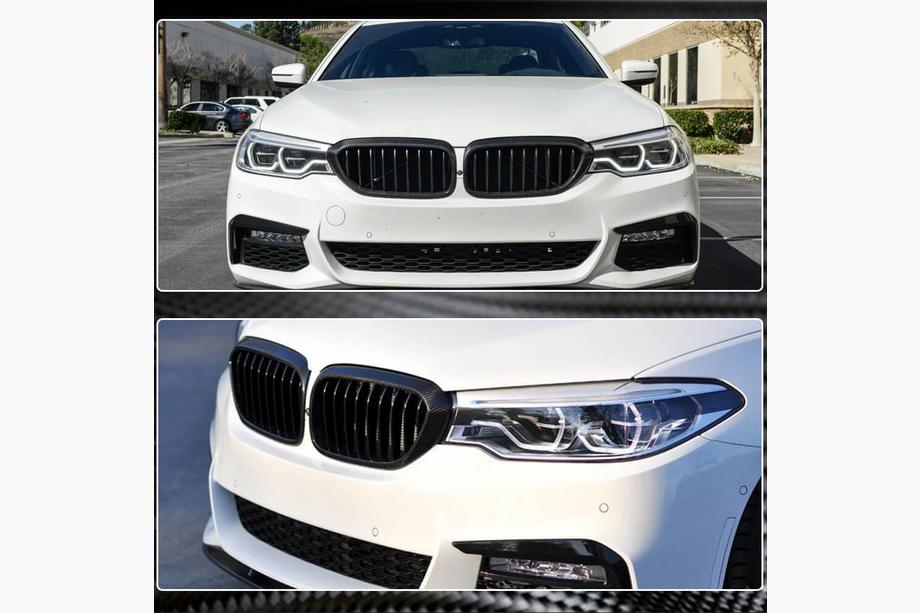 BMW Série 5 G30/G31 2017–2023 Encadrement de Calandre (2017-2020, Carbone) Photo 4