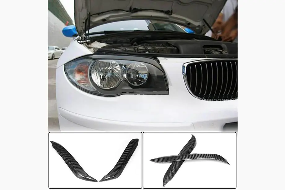 BMW 1 Series E81/E82/E87/E88 2004-2011 Paupières de phares (Carbone) Image