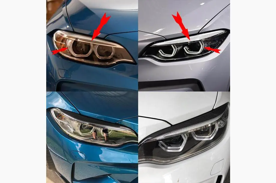BMW 2 Series F22/F23 2014-2021 Paupières de phares (Carbone) Photo 7