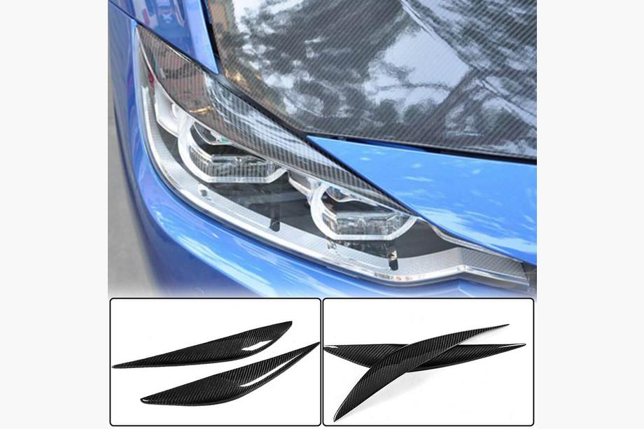 BMW 3 Series F30/F31 2012-2019 Cils de Phares V2 (pour F30, Carbone) Photo 3