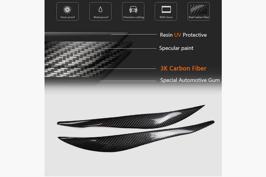 BMW 3 Series F30/F31 2012-2019 Cils de Phares V2 (pour F30, Carbone) Photo 11