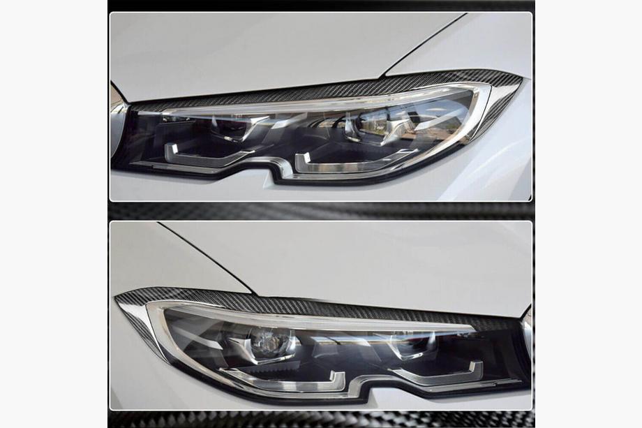 BMW 3 Series G20/G21 2018- Cils de Phares (2018-2022, Carbone) Photo 4