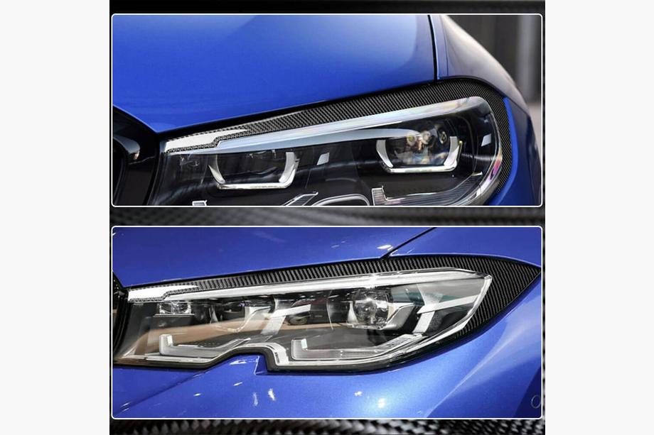 BMW 3 Series G20/G21 2018- Cils de Phares (2018-2022, Carbone) Photo 5