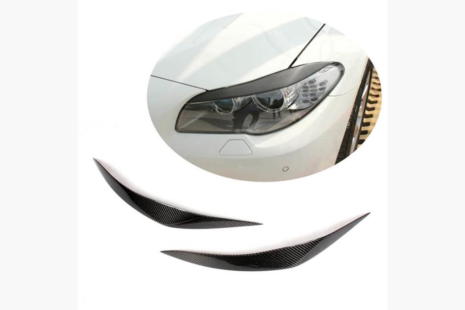 BMW 5 Series F10/F11 2010–2016 Cils de phares (2010-2013, Carbone) Photo 1