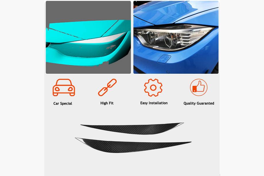 BMW 4 Series F32/F33/F36 2012-2020 Paupières de Phares V2 (Carbone) Photo 3