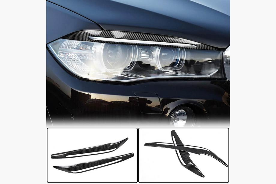 BMW X6 F16 2014-2019 Paupières de Phares Carbone V1 Image