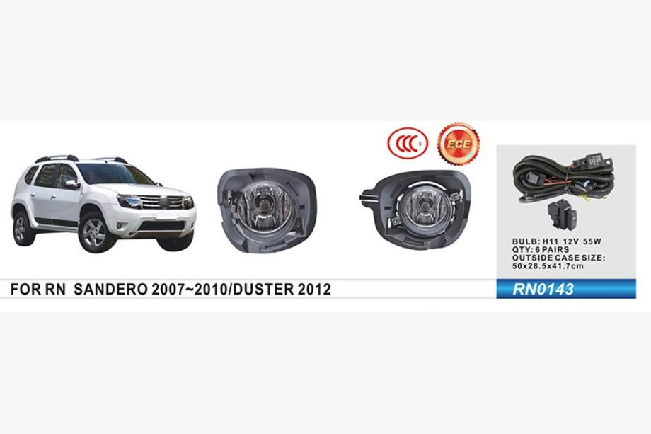 Renault Duster 2008–2017 Phares antibrouillard 2012-2015 (2 pcs, halogène) Image
