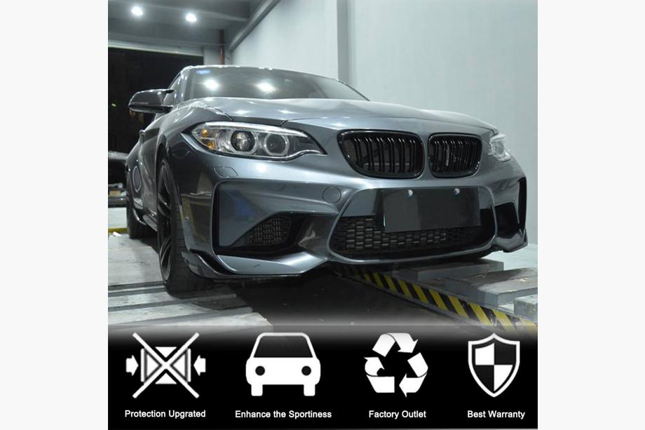 BMW 2 Series F22/F23 2014-2021 Extensions Flap de Pare-chocs Avant (pour F87 M2/M2C, Carbone) Photo 3