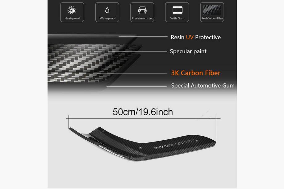 BMW 2 Series F22/F23 2014-2021 Extensions Flap de Pare-chocs Avant (pour F87 M2/M2C, Carbone) Photo 6