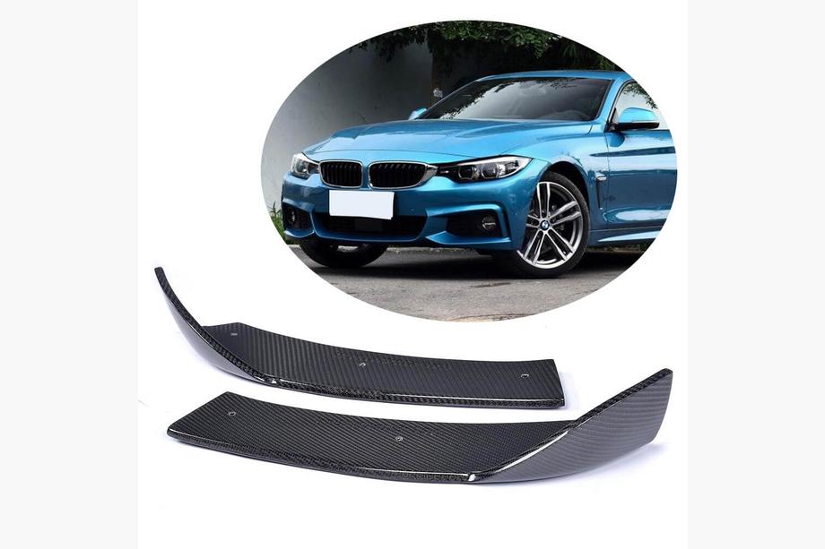 BMW 4 Series F32/F33/F36 2012-2020 Extensions Flap de Pare-chocs Avant (pour M-Sport, Carbone) Photo 1