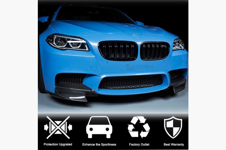 BMW 5 Series F10/F11 2010–2016 Extensions Flap de Pare-chocs Avant (pour F10 M5, Carbone) Photo 2