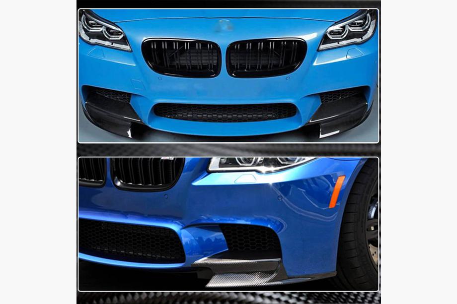 BMW 5 Series F10/F11 2010–2016 Extensions Flap de Pare-chocs Avant (pour F10 M5, Carbone) Photo 3