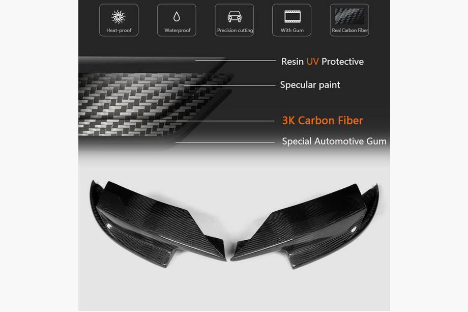 BMW 5 Series F10/F11 2010–2016 Extensions Flap de Pare-chocs Avant (pour F10 M5, Carbone) Photo 5