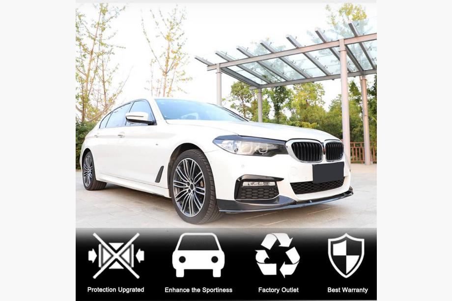 BMW Série 5 G30/G31 2017–2023 Extensions Flap V2 de Pare-chocs Avant pour M-Sport 2017-2020 Carbone Photo 3