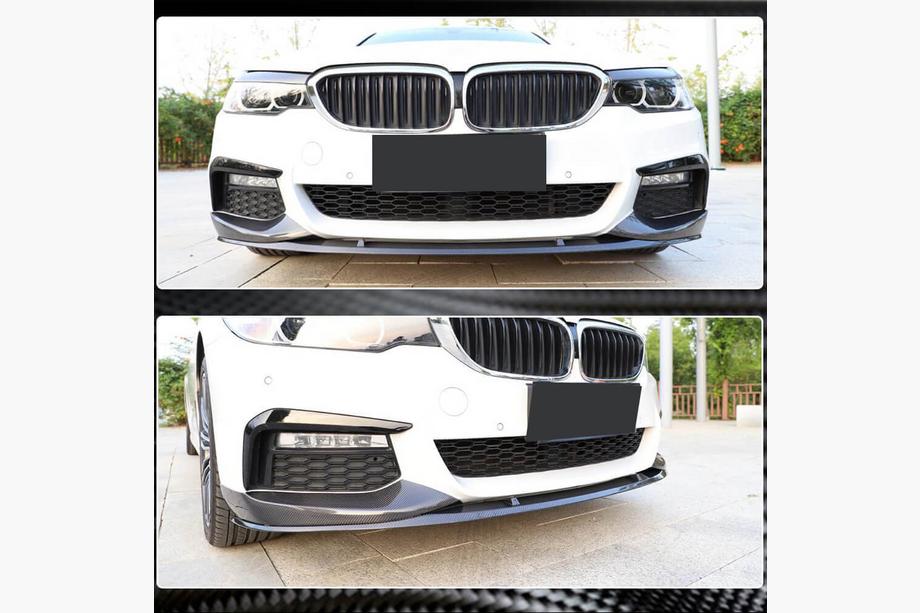 BMW Série 5 G30/G31 2017–2023 Extensions Flap V2 de Pare-chocs Avant pour M-Sport 2017-2020 Carbone Photo 4