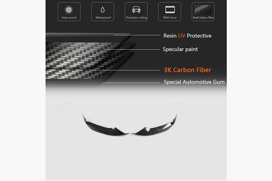 BMW Série 5 G30/G31 2017–2023 Extensions Flap V2 de Pare-chocs Avant pour M-Sport 2017-2020 Carbone Photo 6