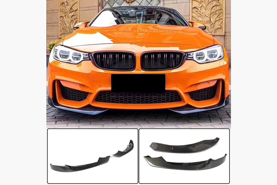 BMW 3 Series F30/F31 2012-2019 Lame avant Flap V1 pour pare-chocs (pour F80, Carbone) Photo 1