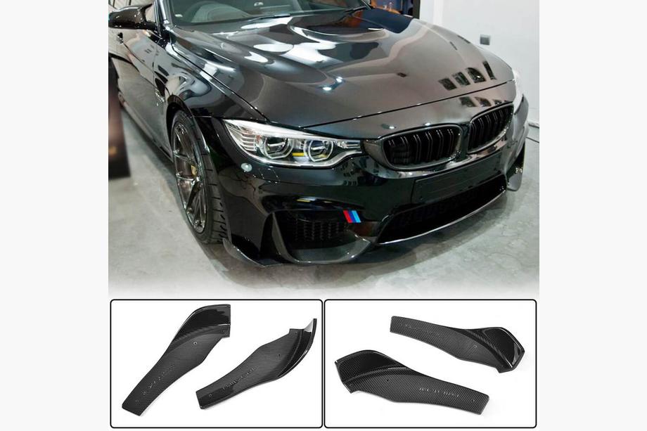 BMW 4 Series F32/F33/F36 2012-2020 Lame avant Flap V1 pour pare-chocs (pour F82/F83, Carbone) Photo 1
