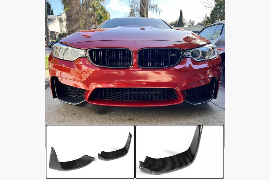 BMW 4 Series F32/F33/F36 2012-2020 Lame de Pare-chocs Avant Flap V3 (pour F82/F83, Carbone) Photo 1
