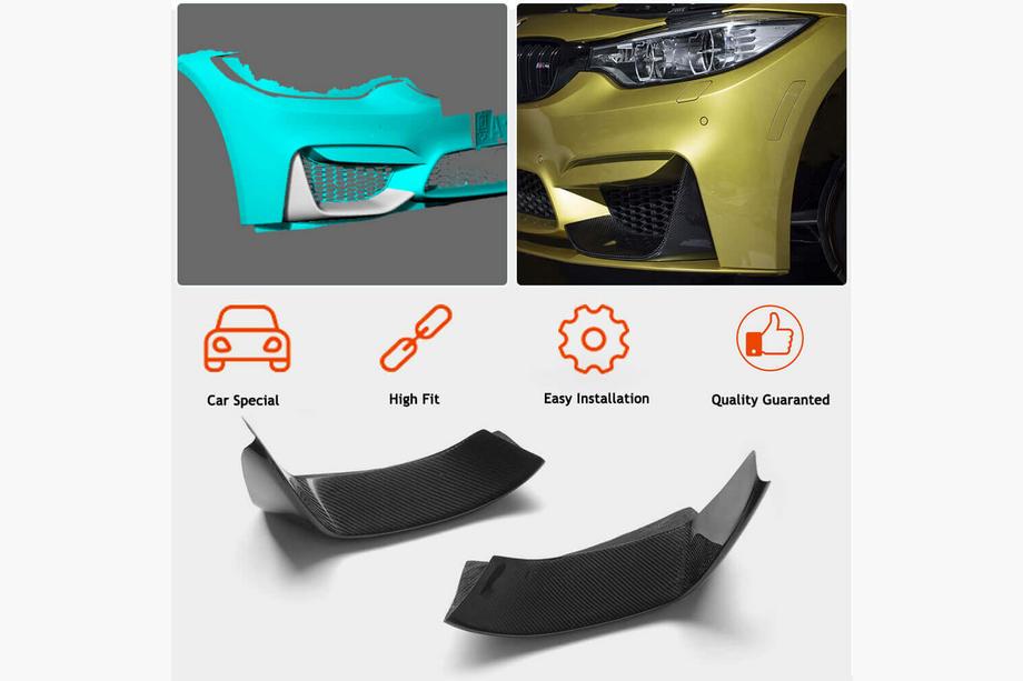 BMW 4 Series F32/F33/F36 2012-2020 Lame de Pare-chocs Avant Flap V3 (pour F82/F83, Carbone) Photo 3
