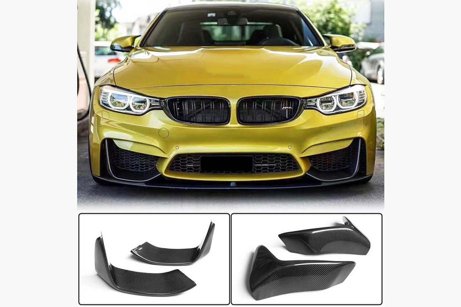 BMW 4 Series F32/F33/F36 2012-2020 Lame de Pare-chocs Avant Flap V4 (pour F82/F83, Carbone) Photo 1