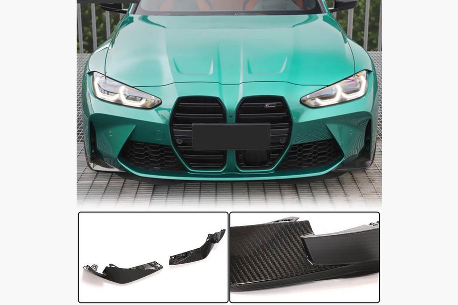 BMW 3 Series G20/G21 2018- Extensions Flap de Pare-chocs Avant (pour G80, Carbone) Photo 1
