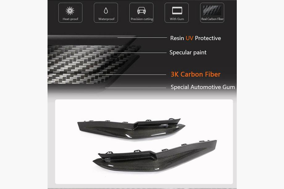 BMW 3 Series G20/G21 2018- Extension de pare-chocs arrière Flap V1 (pour G80, Carbone) Photo 5