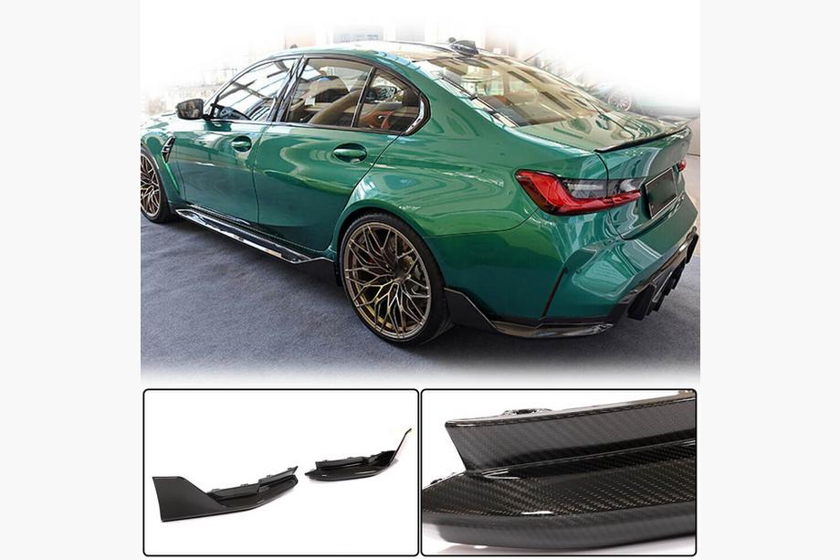 BMW 3 Series G20/G21 2018- Extension de pare-chocs arrière Flap V2 (pour G80, Carbone) Photo 1