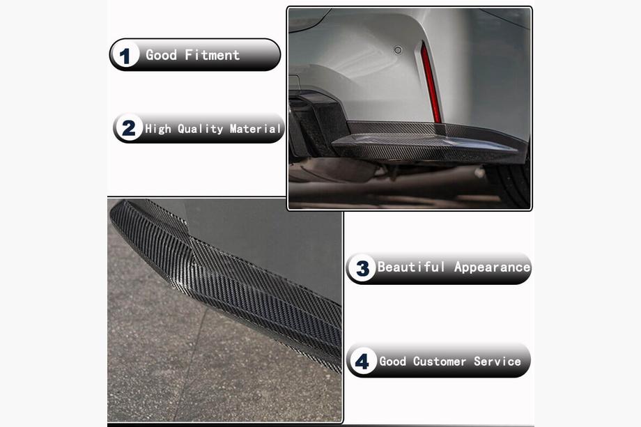 BMW 3 Series G20/G21 2018- Extension de pare-chocs arrière Flap V3 (pour G80, Carbone) Photo 3