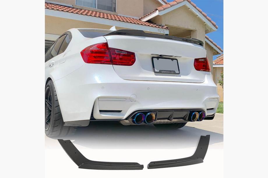 BMW 4 Series F32/F33/F36 2012-2020 Extensions de pare-chocs arrière Flap V2 (pour F82/F83, Carbone) Photo 1