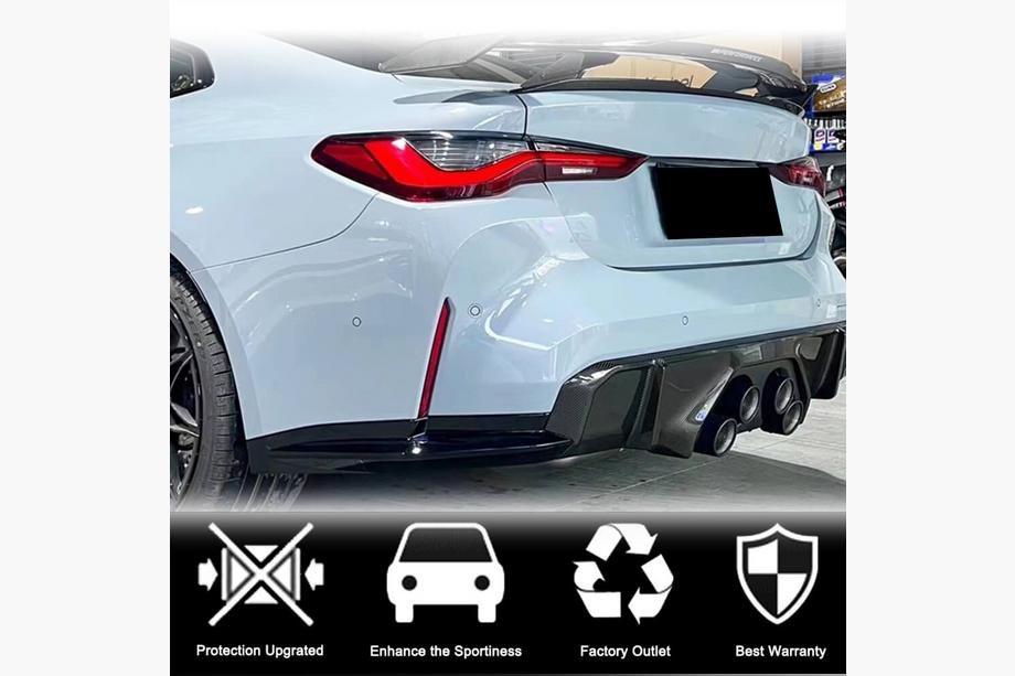 BMW 4 Series G22/23/26 2020- Extension de pare-chocs arrière Flap Carbone V2 (pour G82/G83) Photo 2