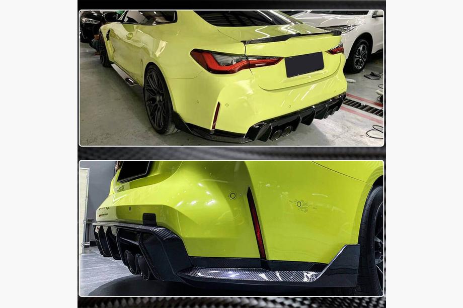 BMW 4 Series G22/23/26 2020- Extensions de pare-chocs arrière Flap V2 (pour G82/G83) Photo 5
