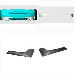 Flaps de pare-chocs arrière en carbone (pour M-Sport/M5 F90, Carbone) BMW Série 5 G30/G31 2017–2023 photo 2