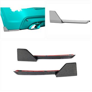 Extensions Flap de Pare-chocs Arrière (pour M-Sport d'origine 2018-2021, Carbone) photo 2