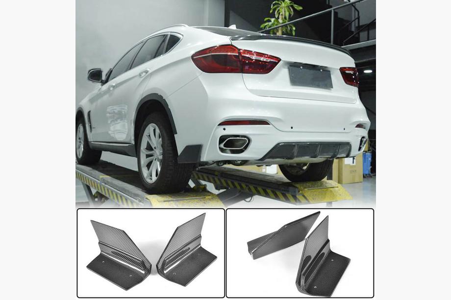 BMW X6 F16 2014-2019 Couvre Pare-chocs Arrière Flap (pour M-Sport, Carbone) Photo 1