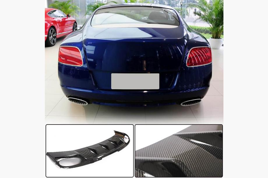 Bentley Continental GT 2011-2018 Diffuseur de Pare-chocs Arrière (Carbone) Image