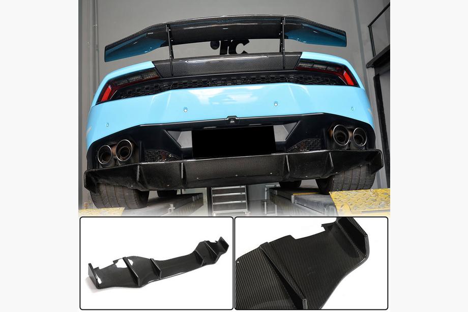 Lamborghini Huracan 2014- Diffuseur de Pare-chocs Arrière V1 (Carbone) Image