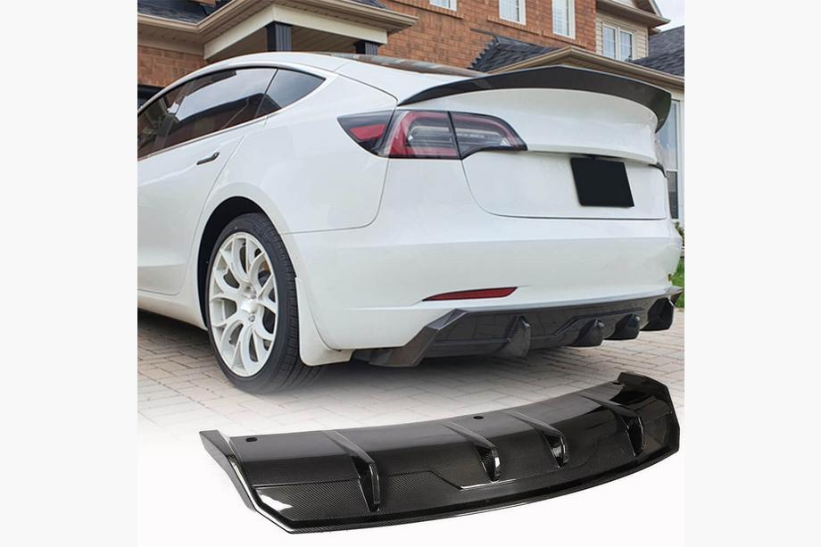 Tesla Model 3 2017- Diffuseur de Pare-Chocs Arrière Carbone V2 (2016-2022) Image