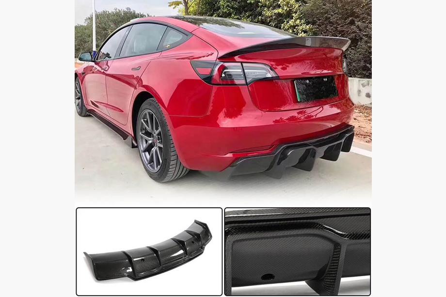Tesla Model 3 2017- Diffuseur de Pare-chocs Arrière FRP V5 (2016-2022) Image