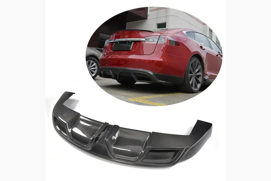 Tesla Model S 2012– Diffuseur Arriere V1 (2012-2016, Carbone) Image