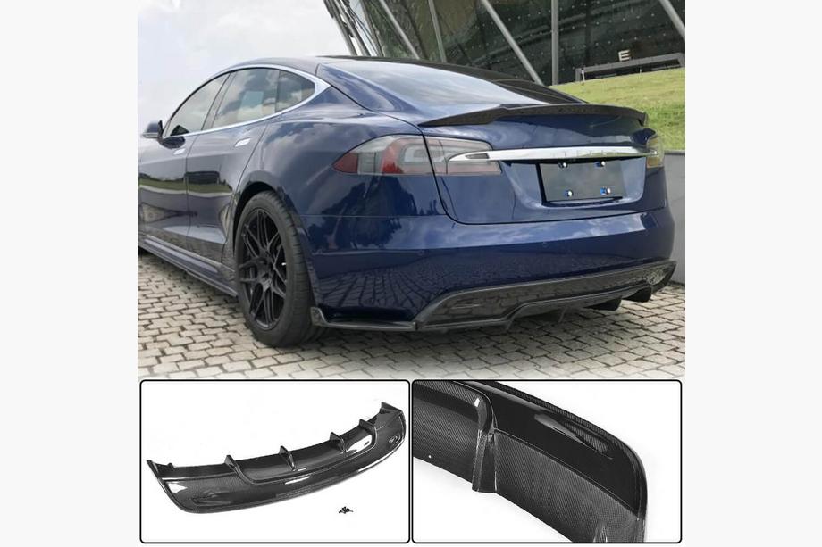 Tesla Model S 2012– Diffuseur Arrière V2 (2016-2021, Carbone) Image