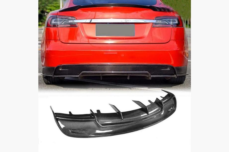 Tesla Model S 2012– Diffuseur Arrière V2 (2012-2016, Carbone) Image