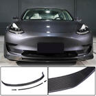 Tesla Model 3 2017- Lame de Pare-chocs Avant Lip V2 (2017-2023, Carbone) photo 1