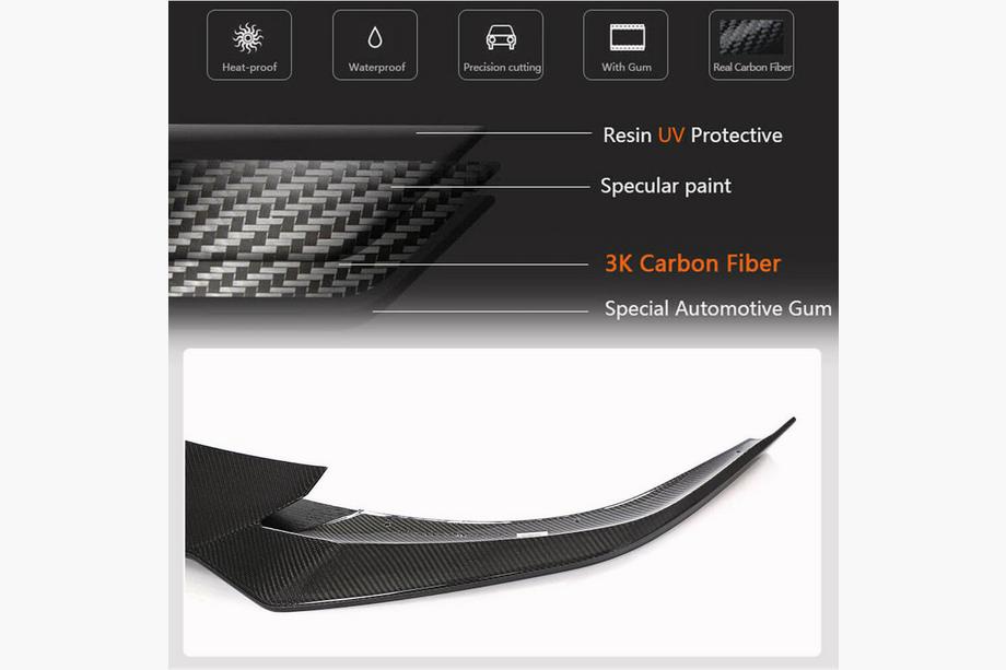 Tesla Model S 2012– Lame avant de pare-chocs Carbone V3 (2021-2023) Photo 3
