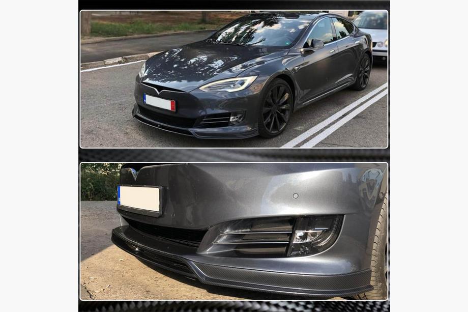 Tesla Model S 2012– Lame Avant Pare-chocs Carbone V3 (2016-2020) Photo 4